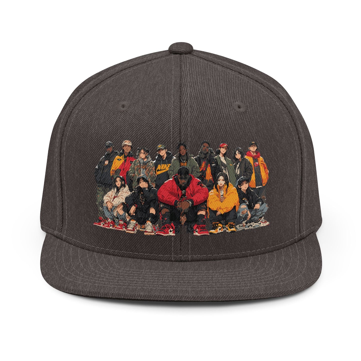 Crew Graphic Snapback – Retro Hip-Hop Cap