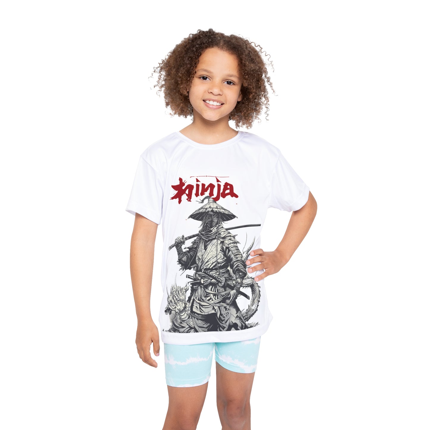 Ninja Kids Sports Jersey - Cool Anime Graphic Tee for Active Play
