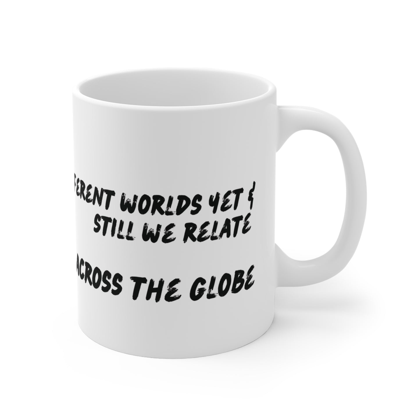 Chi-lingual Mug " across the globe"