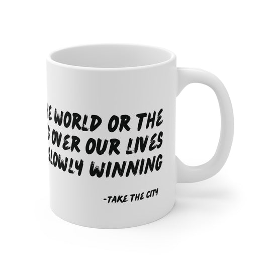 Chi-lingual Mug " take the city"