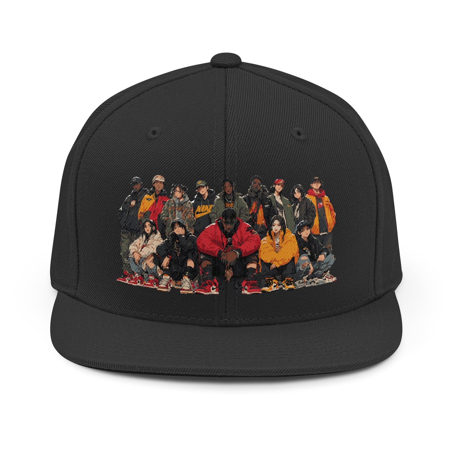 Crew Graphic Snapback – Retro Hip-Hop Cap