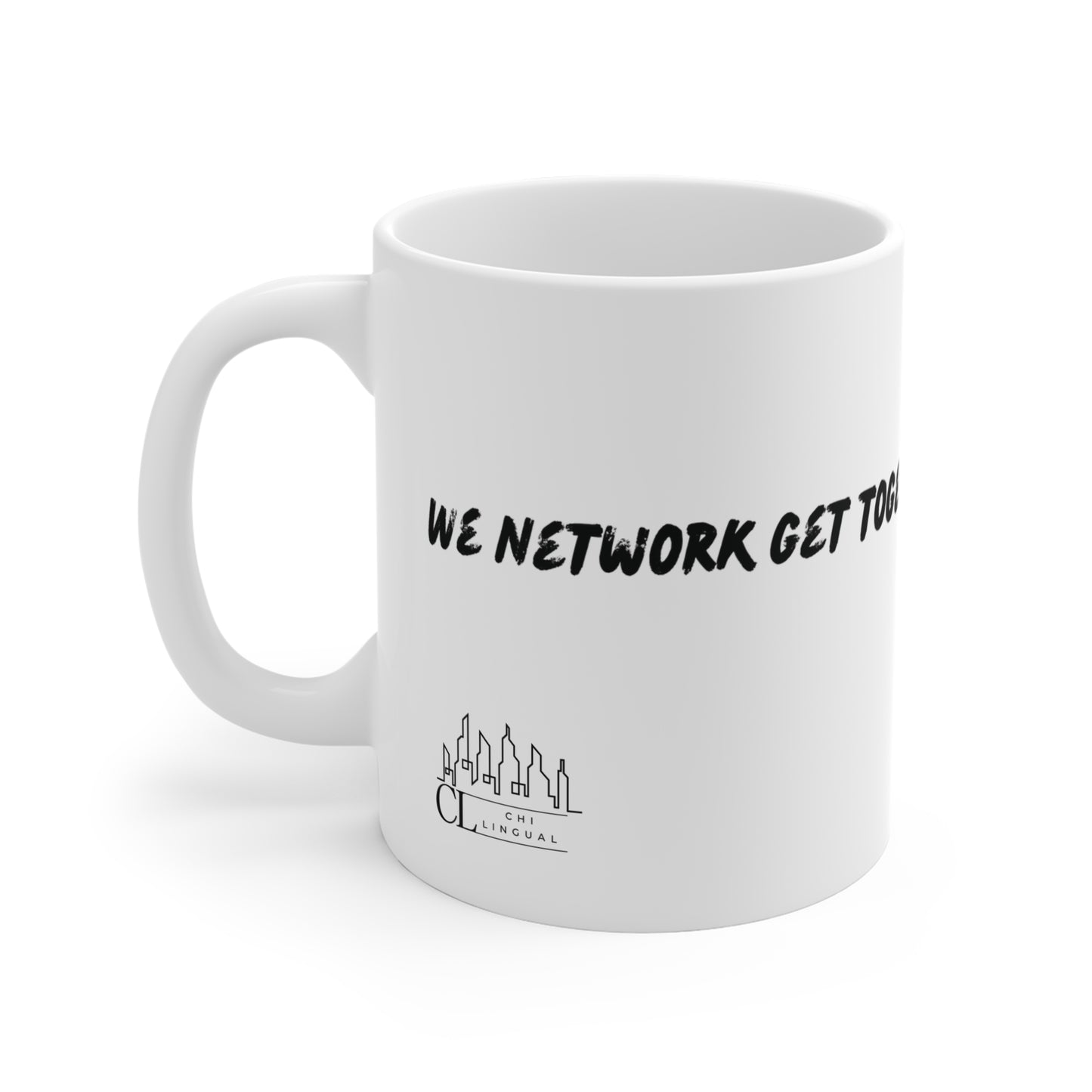 Chi-lingual Mug "network and build"