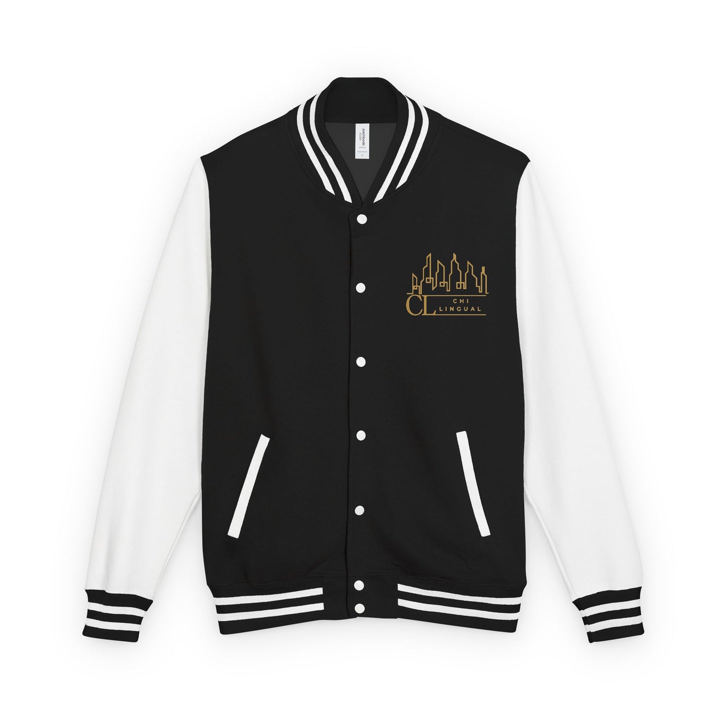 Letterman Jacket – Gold Chi-Lingual Logo Patch