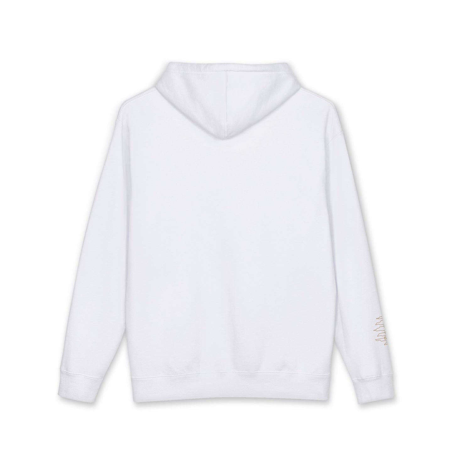 TWIF Minimal Logo Hoodie — White Graphic Pullover Sweatshirt