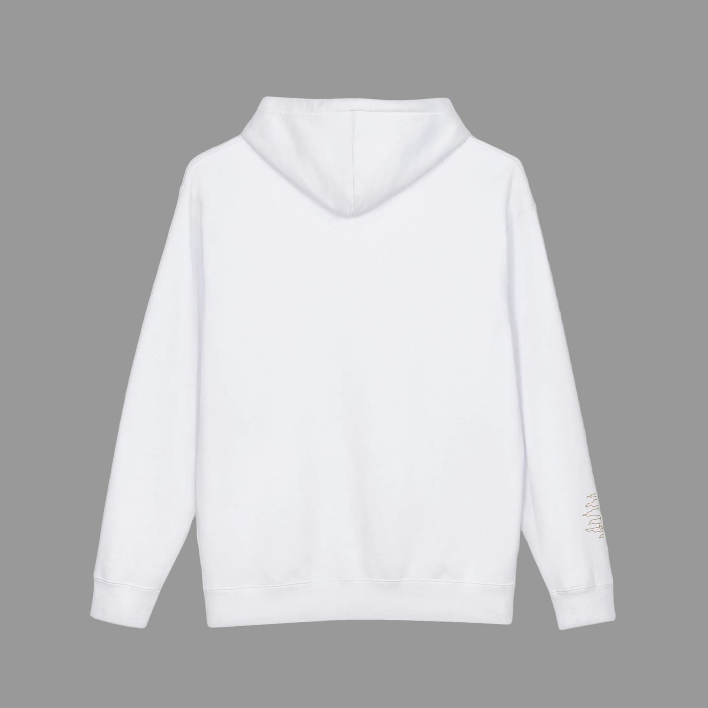 White hoodie on a white background