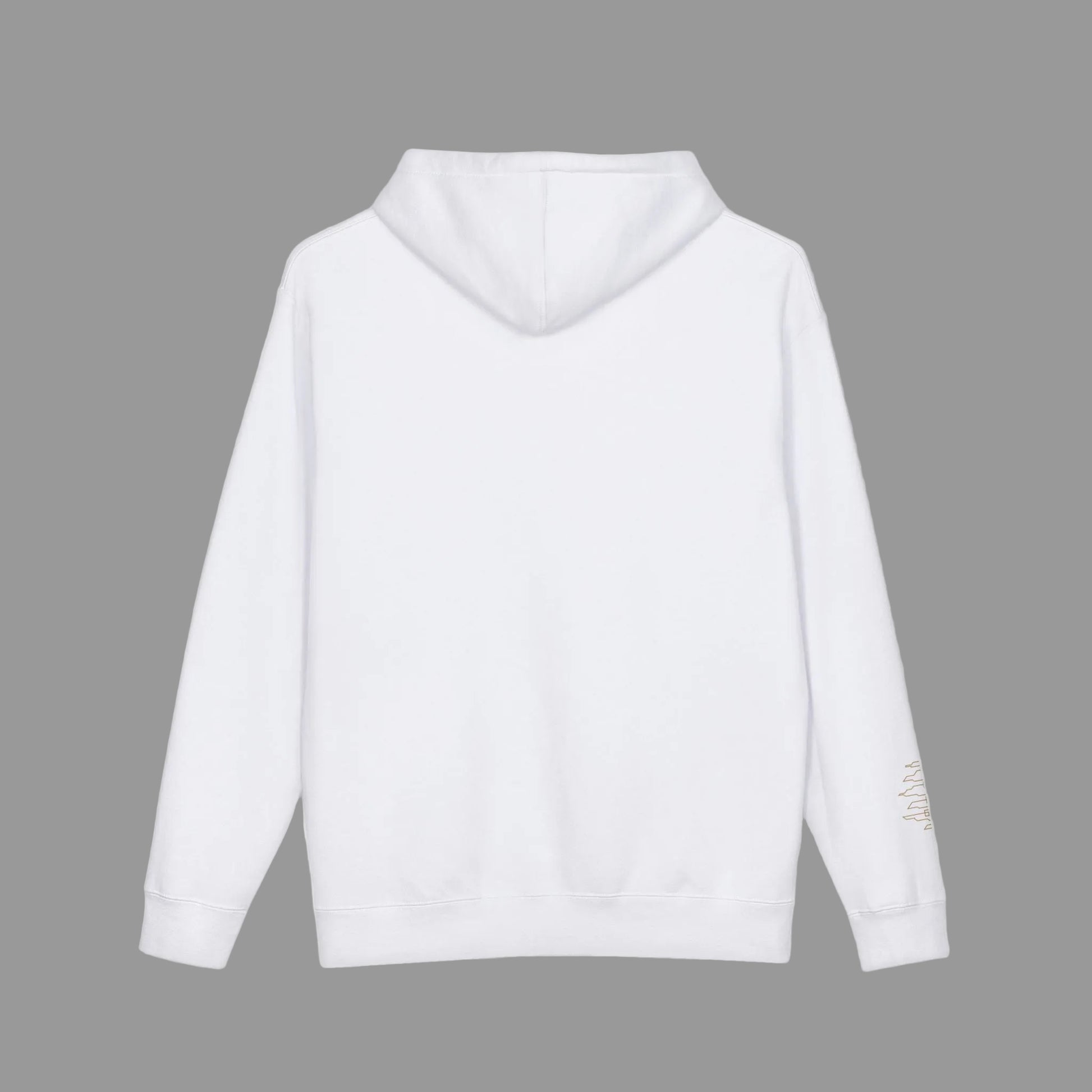 White hoodie on a white background