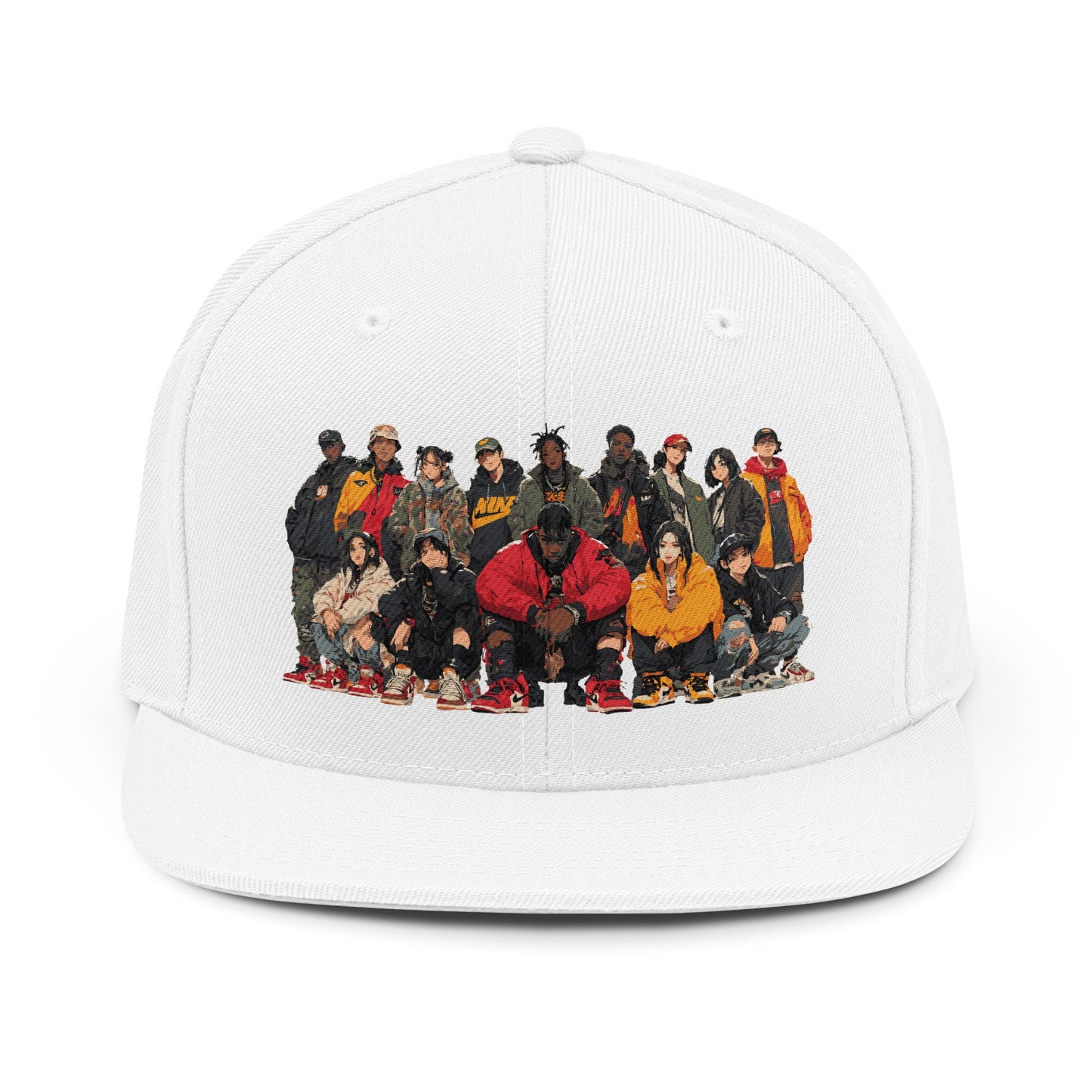 Crew Graphic Snapback – Retro Hip-Hop Cap