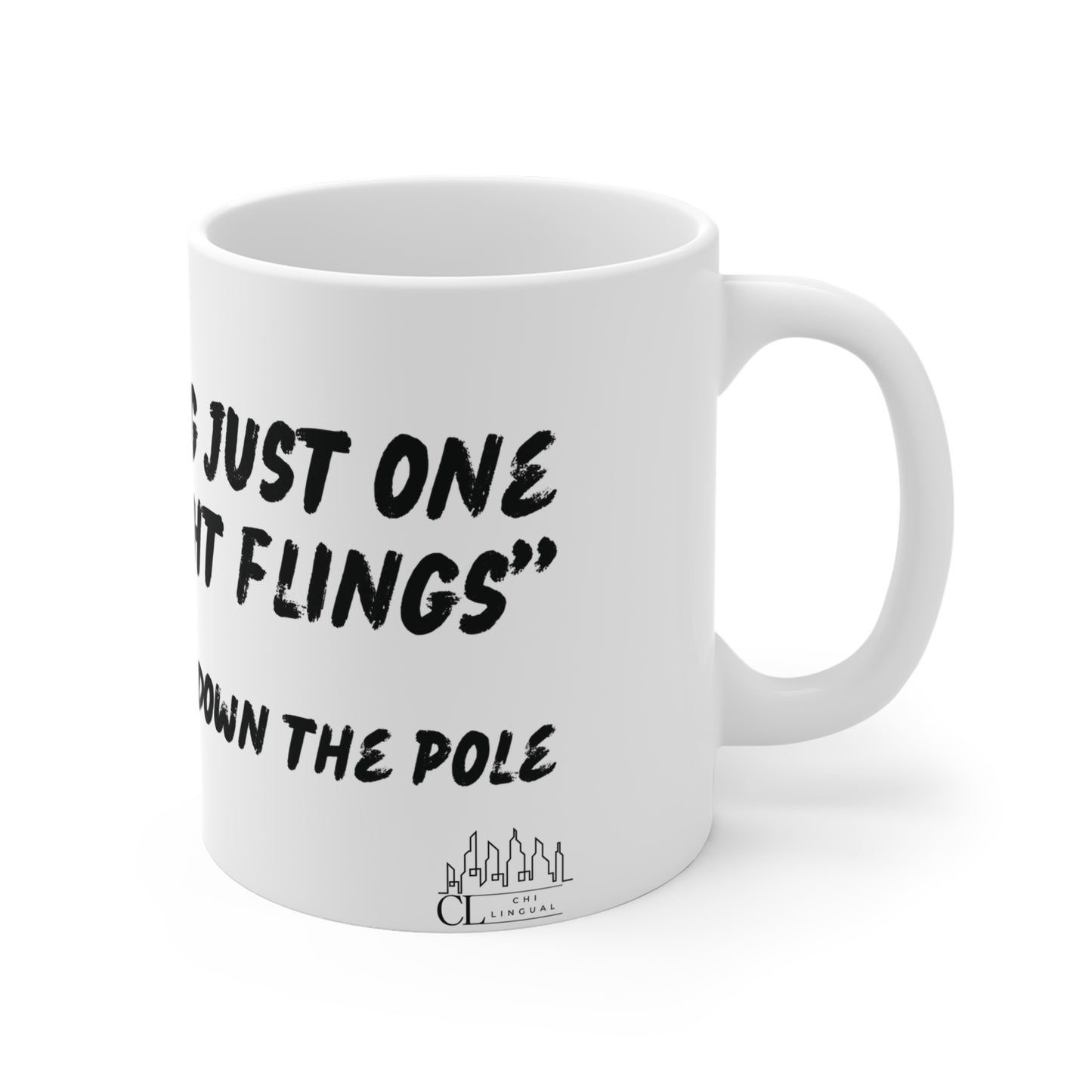 Chi-lingual Mug "up and down the pole"