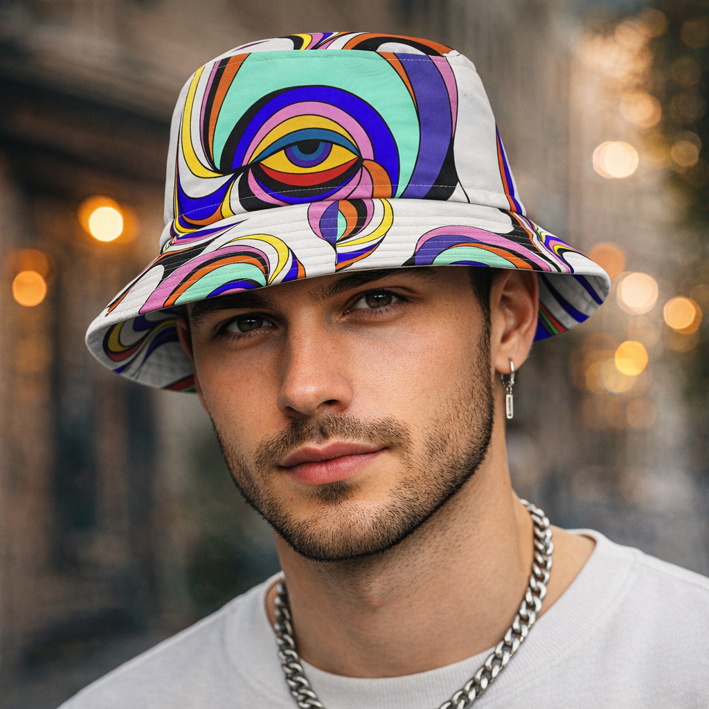 Cacique Collection: Third Eye Print Bucket Hat