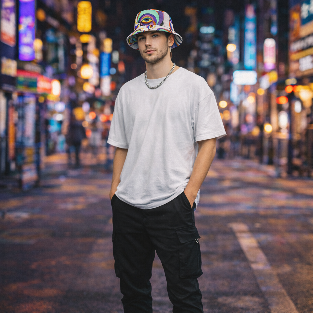 Cacique Collection: Third Eye Print Bucket Hat