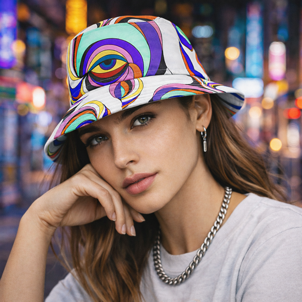 Cacique Collection: Third Eye Print Bucket Hat