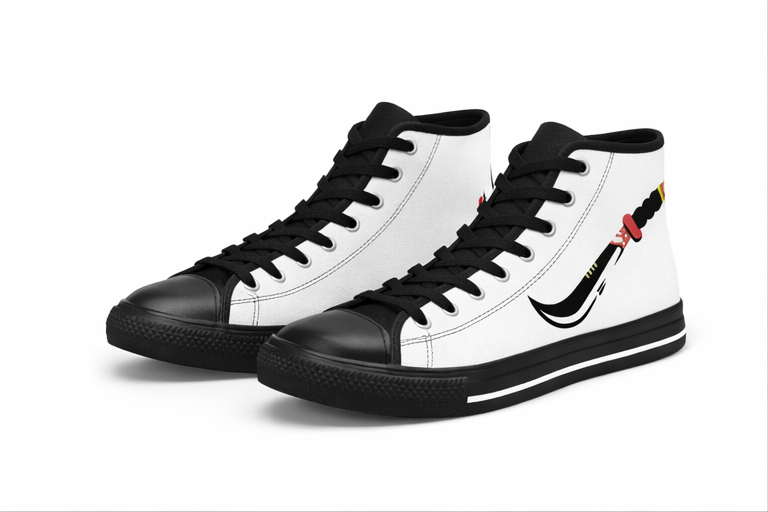 Cacique Collection: High-Top Sneakers with Decorative Machete Graphic,Bold Streetwear Footwear