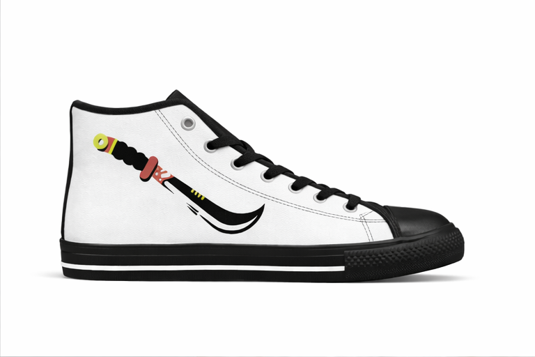 Cacique Collection: High-Top Sneakers with Decorative Machete Graphic,Bold Streetwear Footwear